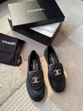 Chanel black loafers